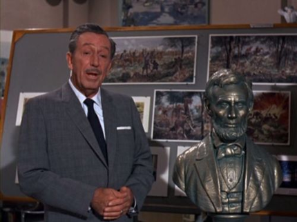 Walt Disney and bus of Abraham Lincoln