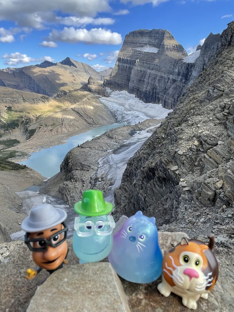 Mountains with Disney Pixar Soul toy characters
