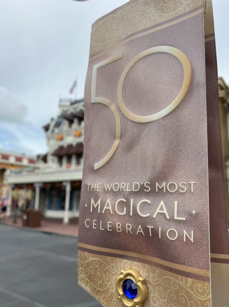 Walt Disney World 50th anniversary banner