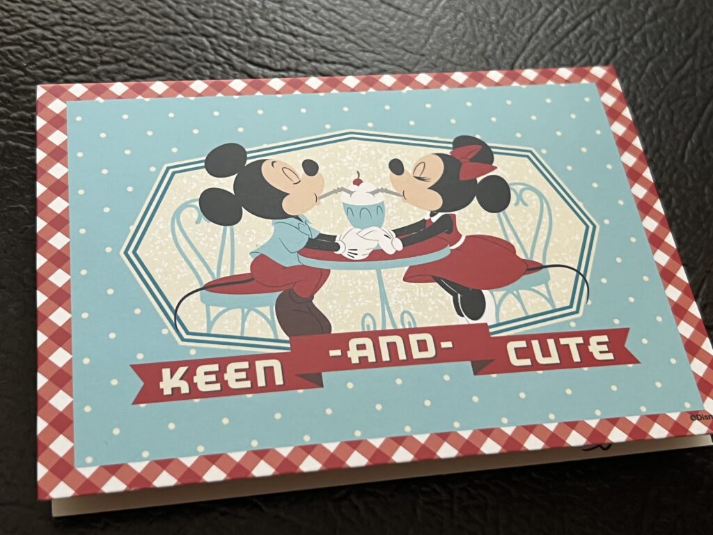 Mickey and Minnie note card