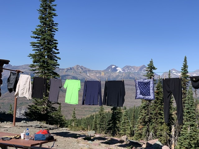 mountain top laundry line
