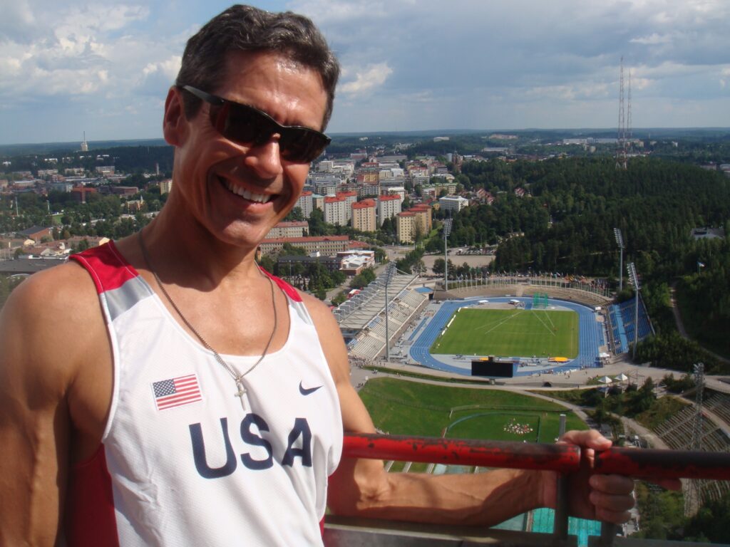 Disney speaker Jeff Noel in Team USA Track uniform