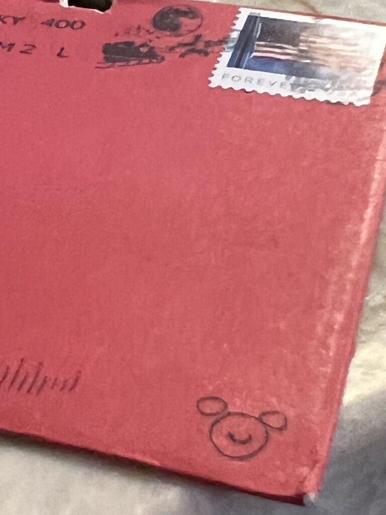Hidden Mickey on Christmas Card