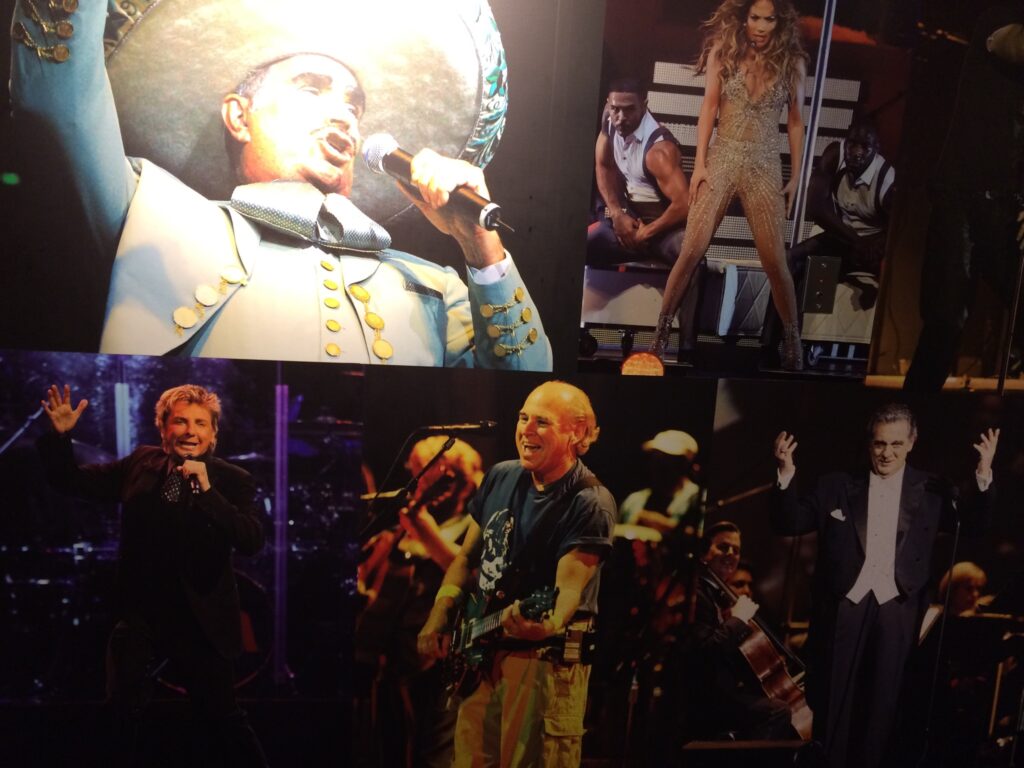 wall mural of famous entertainers