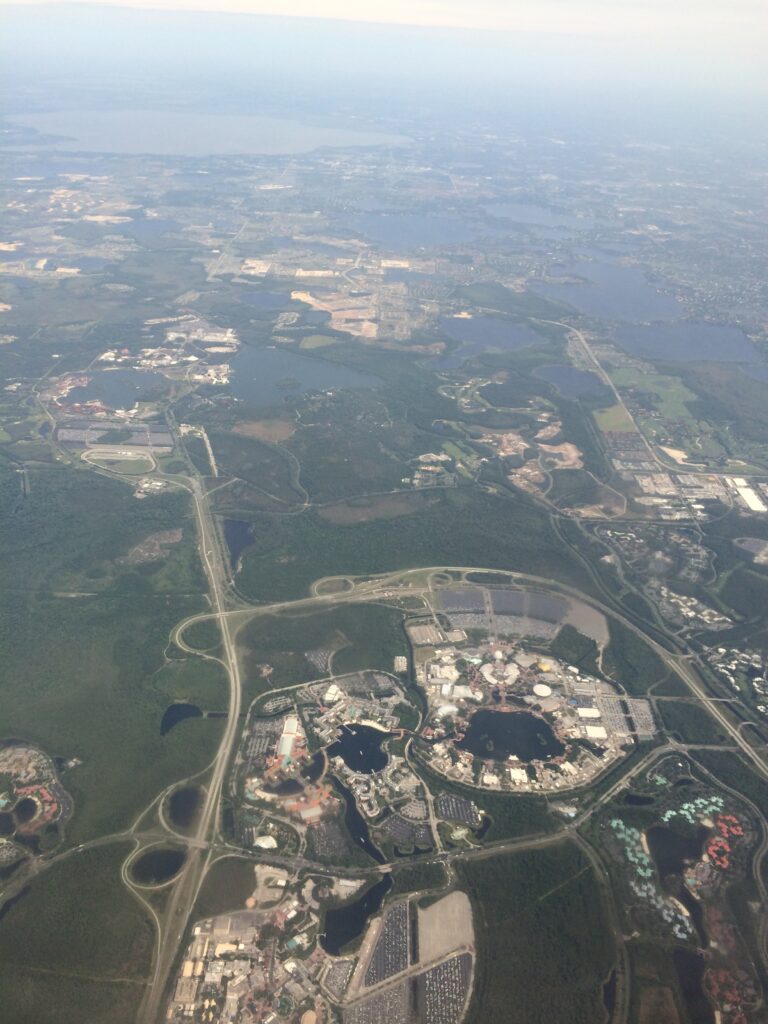 Aerial view of Walt Disney World