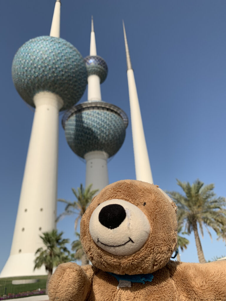 Teddy Bear and Kuwait Towers