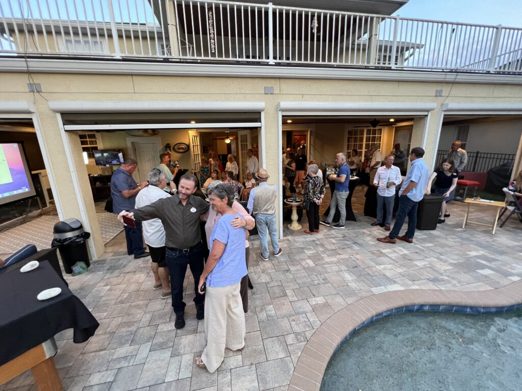 party by homeowner pool deck