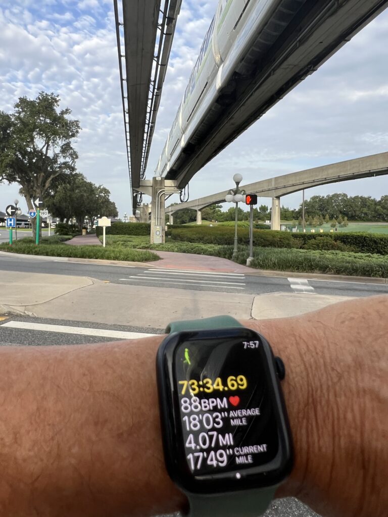 Apple Watch at a street crossing