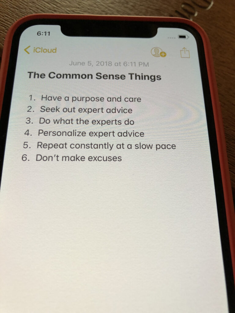 iPhone notes app list