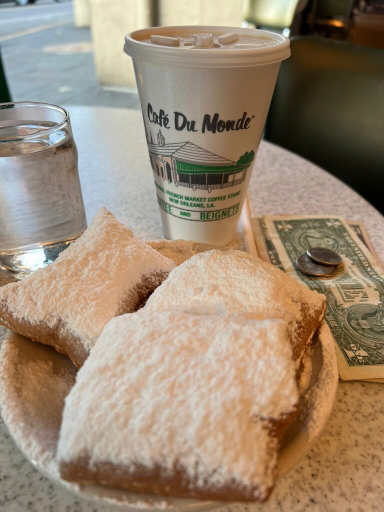 beignets and coffee